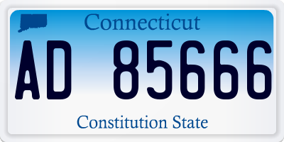 CT license plate AD85666