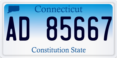 CT license plate AD85667
