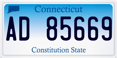 CT license plate AD85669