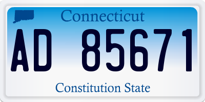 CT license plate AD85671