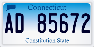 CT license plate AD85672