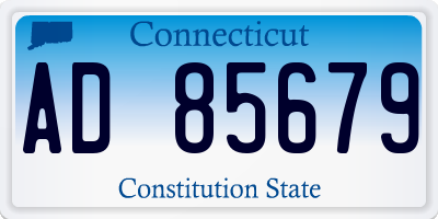 CT license plate AD85679