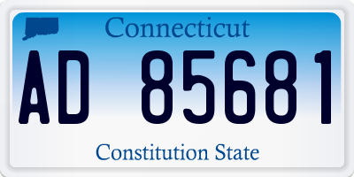 CT license plate AD85681