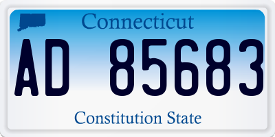 CT license plate AD85683