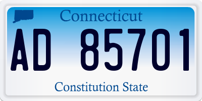 CT license plate AD85701