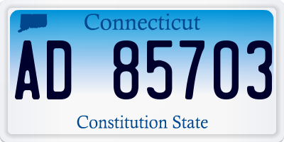 CT license plate AD85703