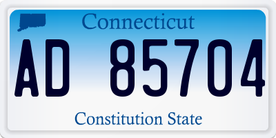 CT license plate AD85704