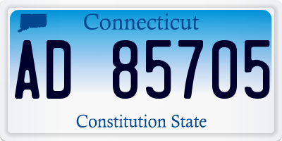 CT license plate AD85705