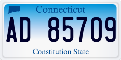 CT license plate AD85709