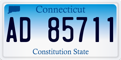 CT license plate AD85711