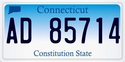 CT license plate AD85714