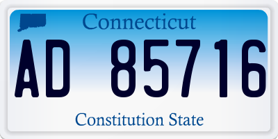 CT license plate AD85716