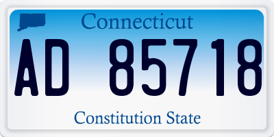 CT license plate AD85718