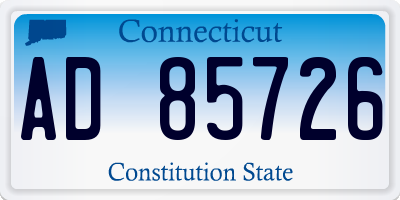 CT license plate AD85726