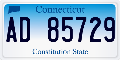 CT license plate AD85729