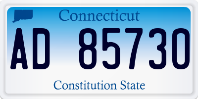 CT license plate AD85730