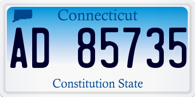 CT license plate AD85735