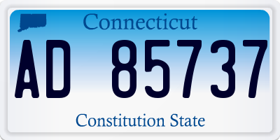 CT license plate AD85737
