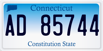 CT license plate AD85744