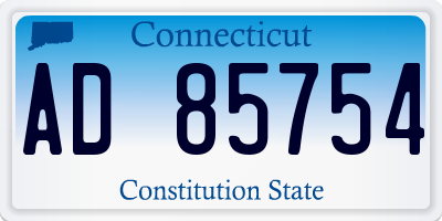 CT license plate AD85754