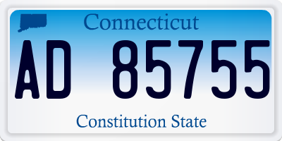 CT license plate AD85755