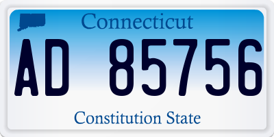CT license plate AD85756