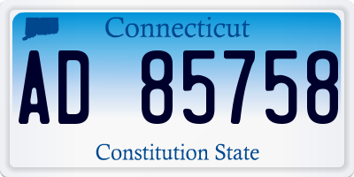 CT license plate AD85758