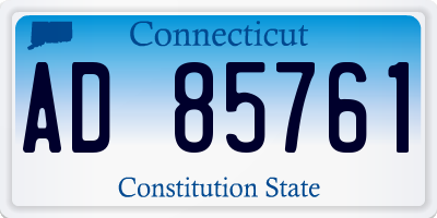 CT license plate AD85761