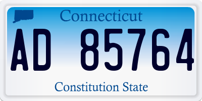 CT license plate AD85764