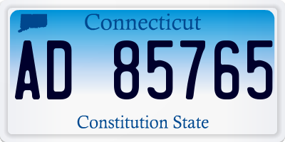 CT license plate AD85765