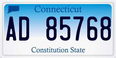 CT license plate AD85768