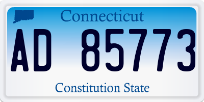 CT license plate AD85773