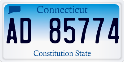 CT license plate AD85774