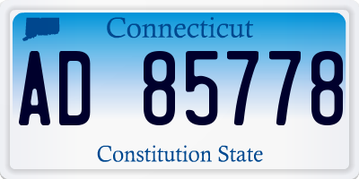 CT license plate AD85778
