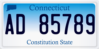 CT license plate AD85789