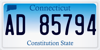 CT license plate AD85794