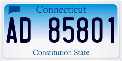 CT license plate AD85801