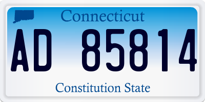 CT license plate AD85814
