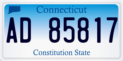 CT license plate AD85817