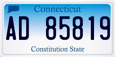 CT license plate AD85819