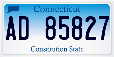 CT license plate AD85827