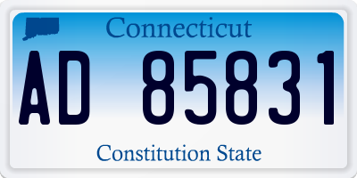 CT license plate AD85831