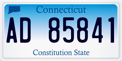 CT license plate AD85841
