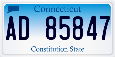 CT license plate AD85847