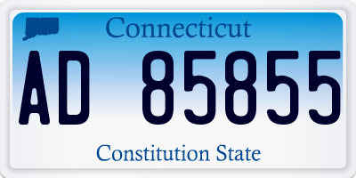 CT license plate AD85855