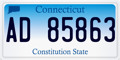 CT license plate AD85863