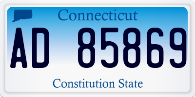 CT license plate AD85869