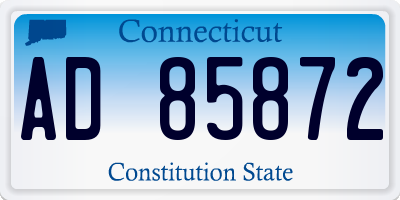 CT license plate AD85872