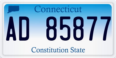 CT license plate AD85877