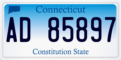 CT license plate AD85897